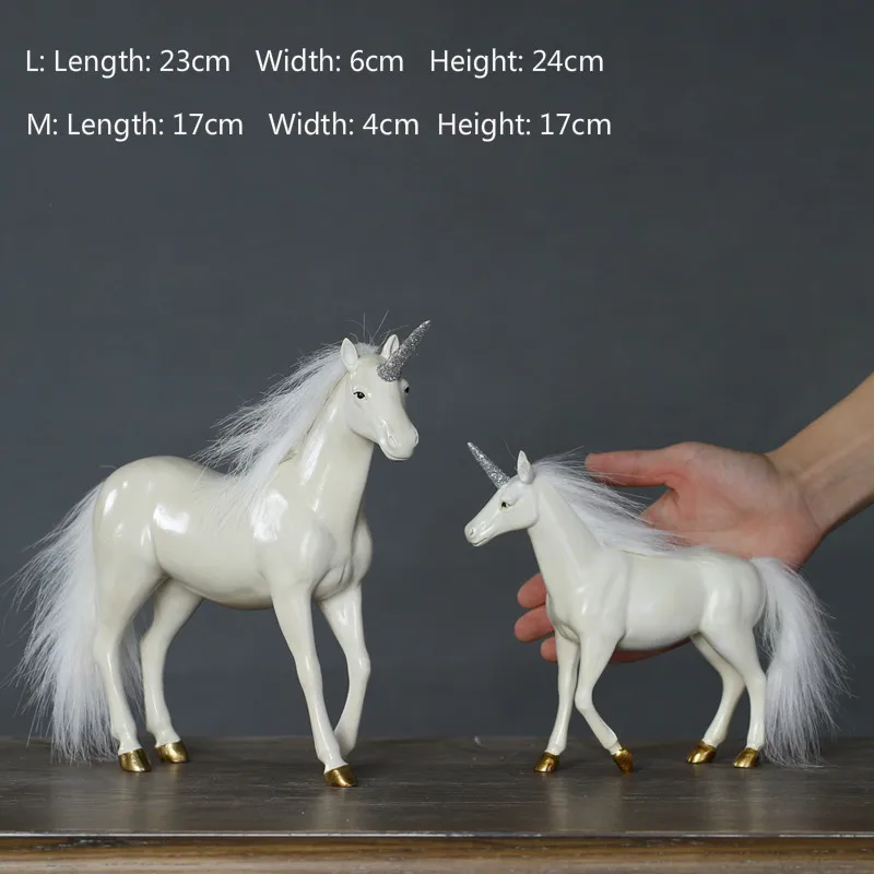Современный минималистичный декор в виде единорога из смолы Лошадь украшение