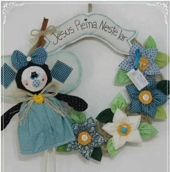 Голубая ткань для скрапбукинга с толстыми четвертинами стеганое одеяло