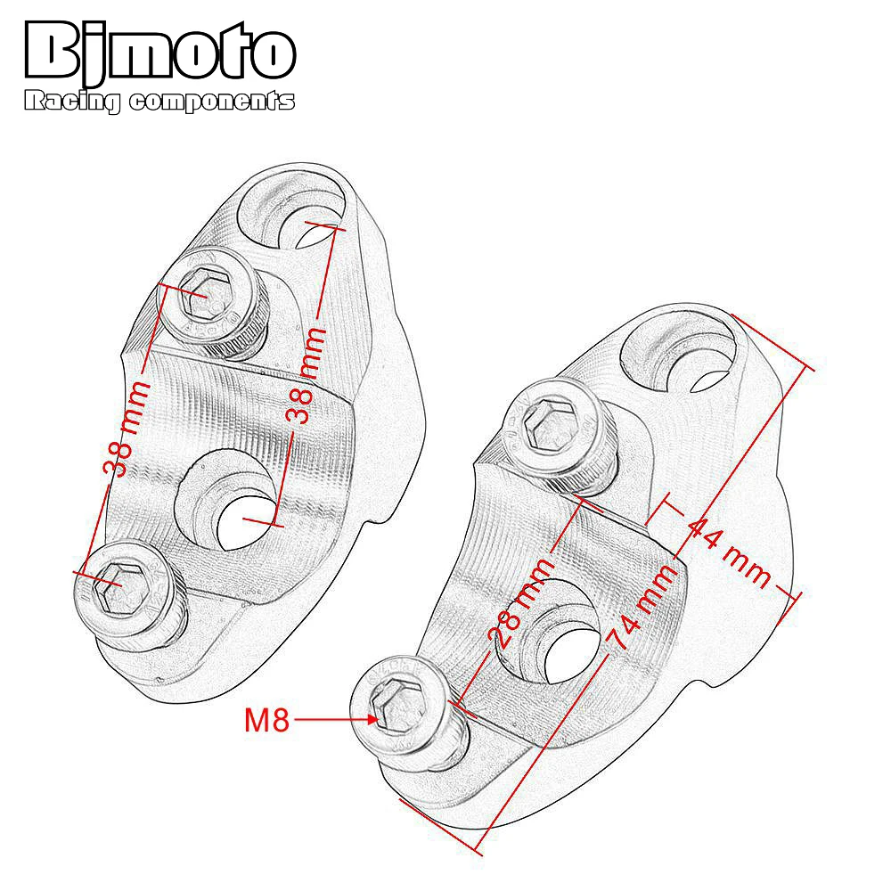 Подъемник на руль мотоцикла BJMOTO CNC двигается вверх назад для ADV Adventure GT 1050 1090 1190 1290