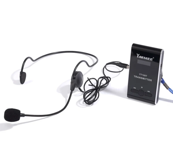 Small set ear hang microphone wireless portable one way speaker tour guide system YT100 | Электроника