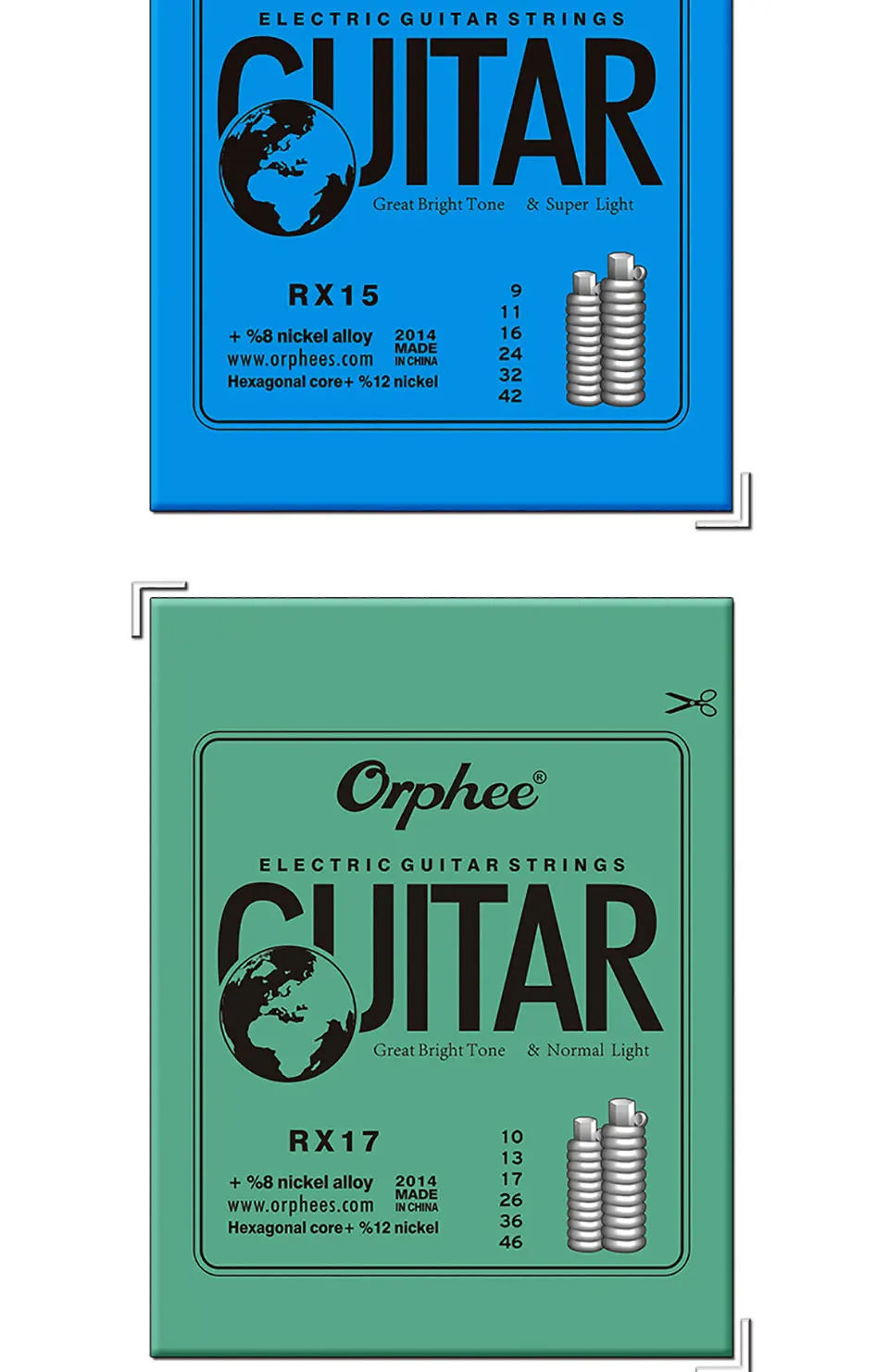 Orphee Горячая 1 комплект практичная никелированная сталь Гитарные Струны для электрогитары с оригинальной розничной посылка