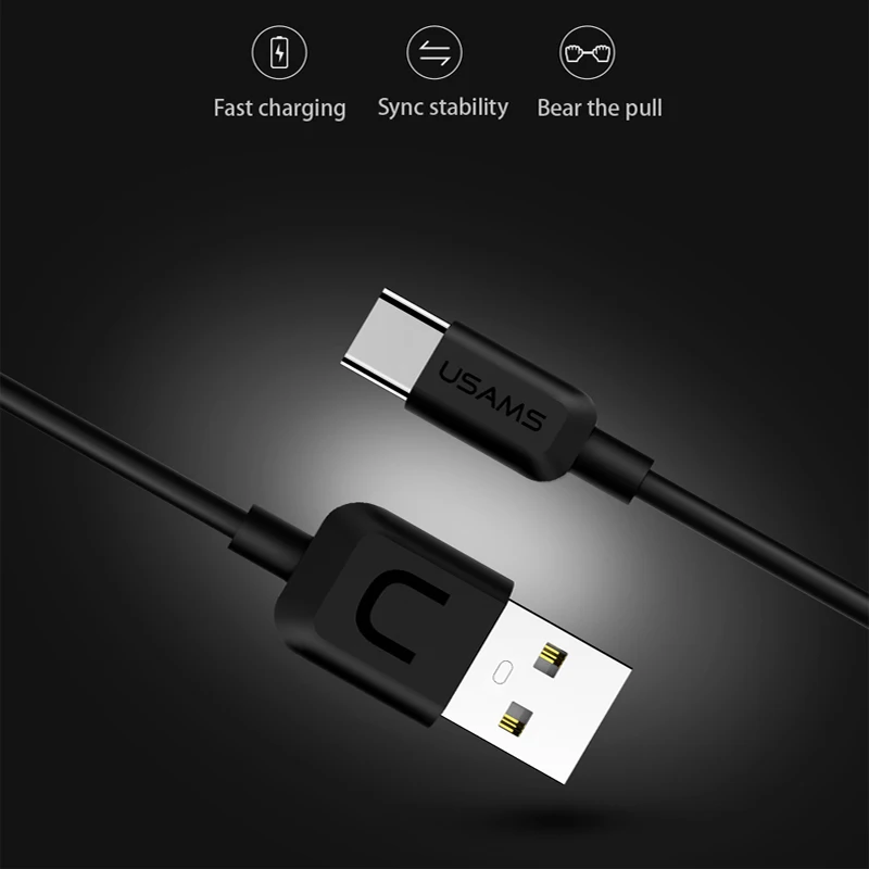 USB кабель для быстрой зарядки USAMS 10 шт./лот 1 м 2 А|Кабели мобильных телефонов| |