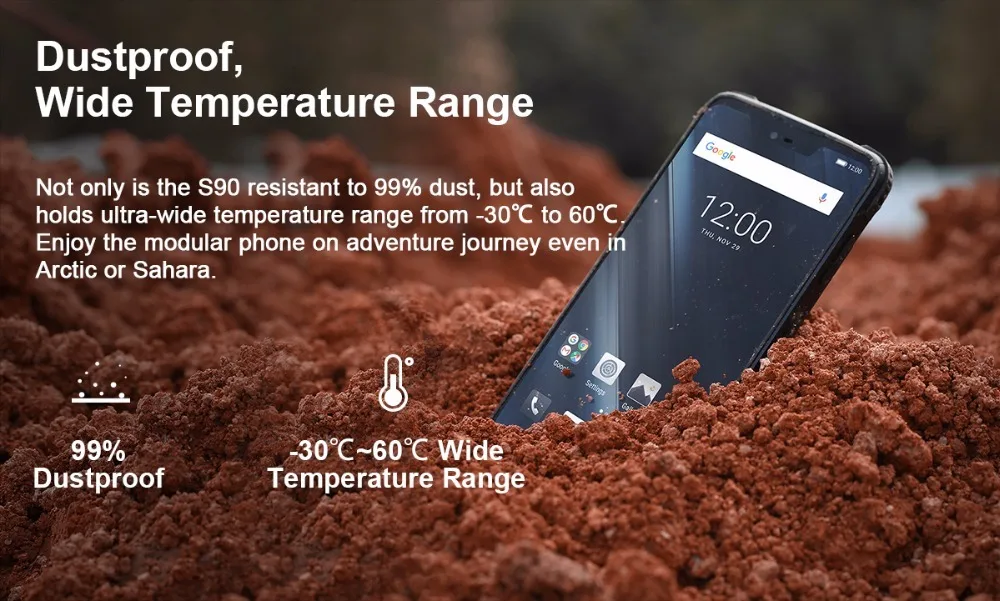 IP68/IP69K DOOGEE S90 модульный прочный мобильный телефон 6,18 дюймов дисплей 5050 мАч Helio P60 Восьмиядерный 6 ГБ 128 ГБ Android 8,1 16,0 M Cam
