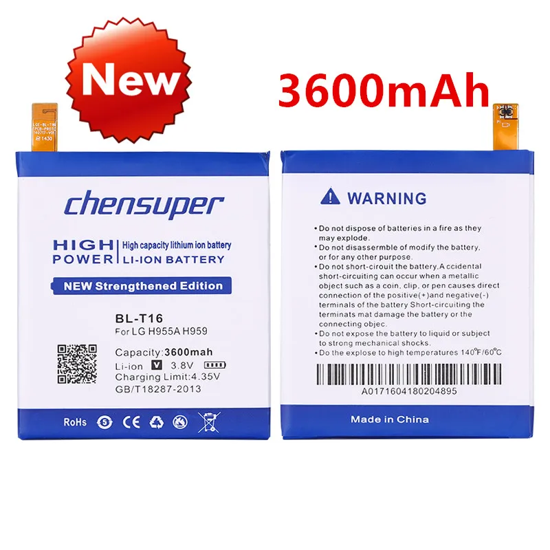 100% оригинал chensuper 3600mAh BL-T16 батарея для LG G Flex 2 Vu 4 Vu4 LS996 H955A H950 H955 H959 US995 + в наличии |