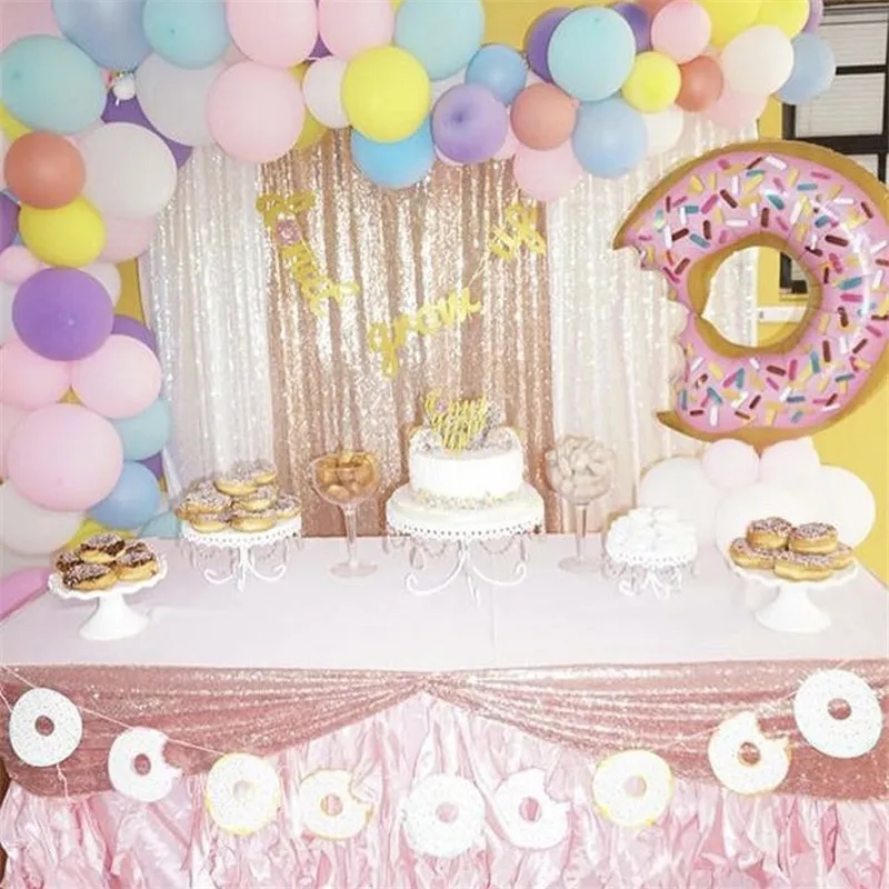 Omilut Sweet Donut Balloon One 1th Birthday Party Decoration Baby Shower Girl Decor Grow Up Supplies |