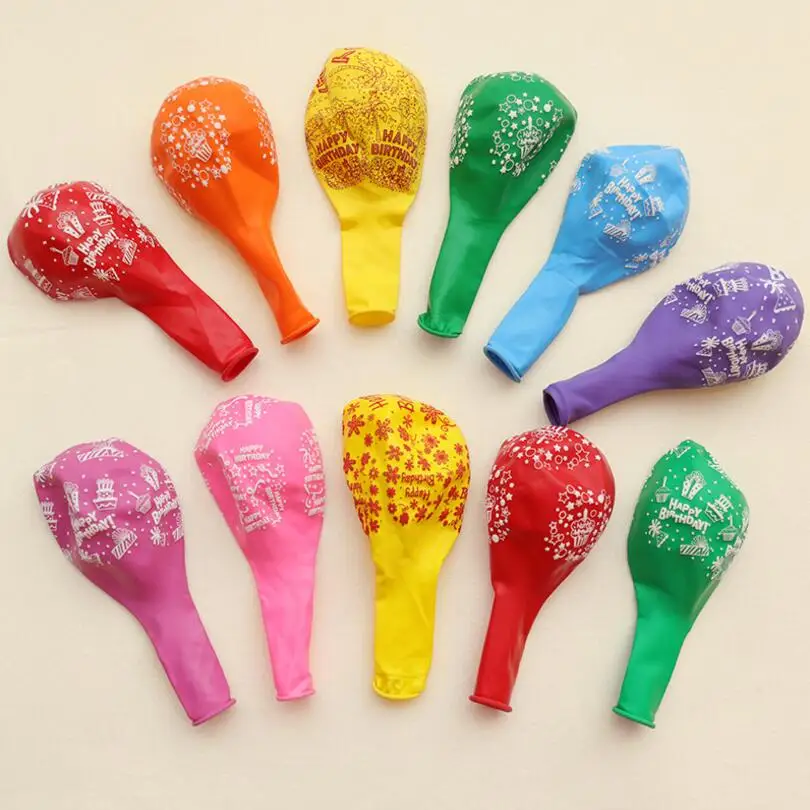 

50pcs 12inch Happy Birthday Balloon Latex Balloons Inflatable Round Air Ball Happy Birthday Party Balloons Decoration