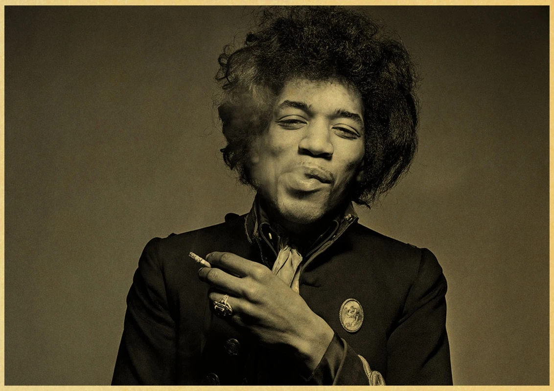 Джеймс Маршалл "Jimi" Hendrix декоративная живопись/Декор стен/Бар плакат/крафт-бумага/Ретро плакат