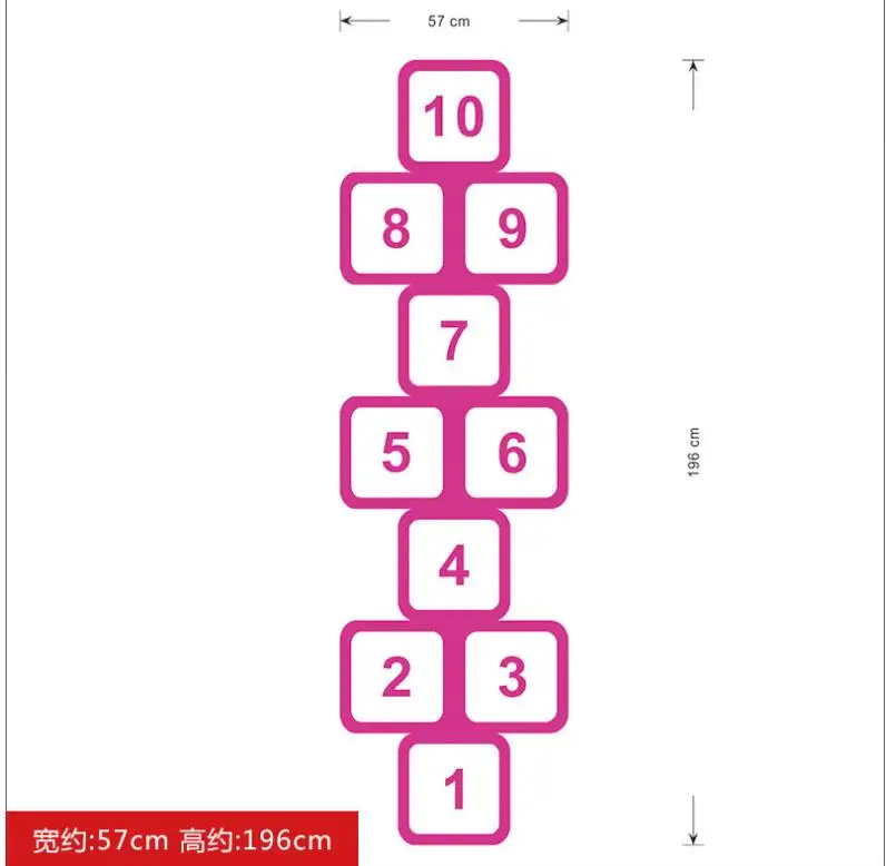 DIY Нетоксичная виниловая ПВХ Классическая игра hopscotch Настенная Наклейка для детской комнаты спальня Экстра большая стена пол украшение