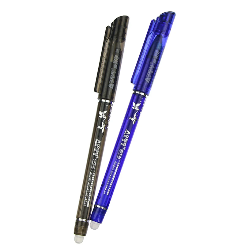 12Pcs/Set Office Gel Pen Erasable Refill Rod Magic 0.5mm Blue Black Ink School Stationery Writing Tool Gift | Канцтовары для офиса