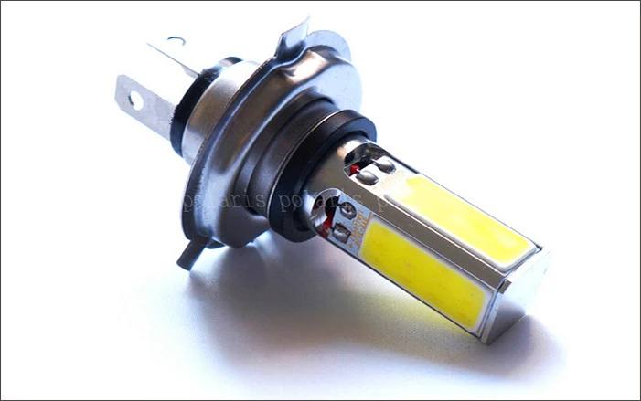 Высокая Мощность COB светодиодный Авто 20 Вт H4 4-SMD ксенон белый DRL Дневной