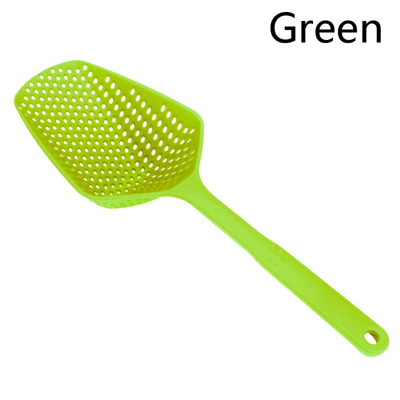 Green 1 шт. Совок Дуршлаг нейлон шумовки нетоксичный прочный нейлон Столовая Кухня Аксессуары ситечко кухонные инструменты - Цвет: Green