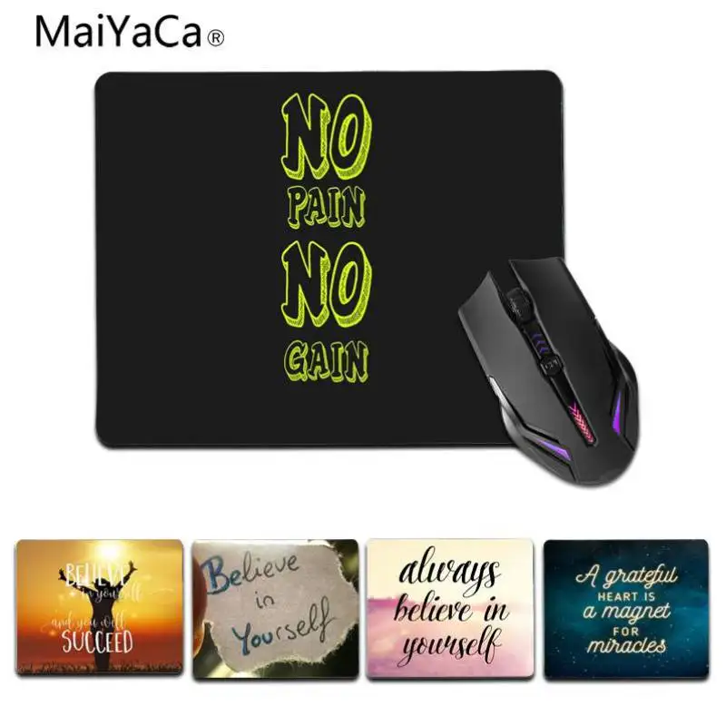 

MaiYaCa свой собственный коврики для маленьких девочек с надписью «Believe In Yourself никогда не говорите никогда не ноутбук коврик для мыши с изображ...