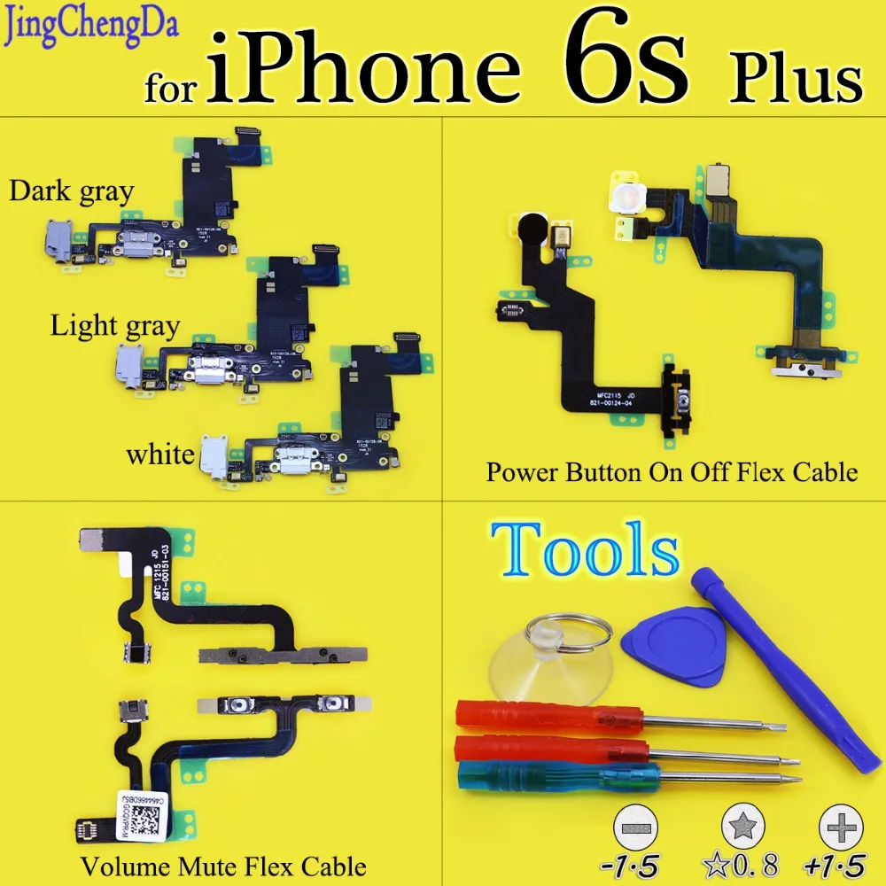 

JCD NEW Charger Charging Port Dock USB Connector Flex Cable For iPhone 6S Plus 5.5" Headphone Audio Jack Flex Ribbon