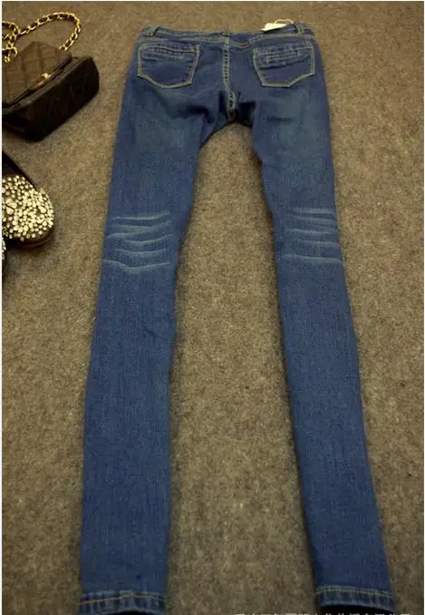 Женские джинсы-карандаш с алмазными заклепками длинные брюки большого размера |