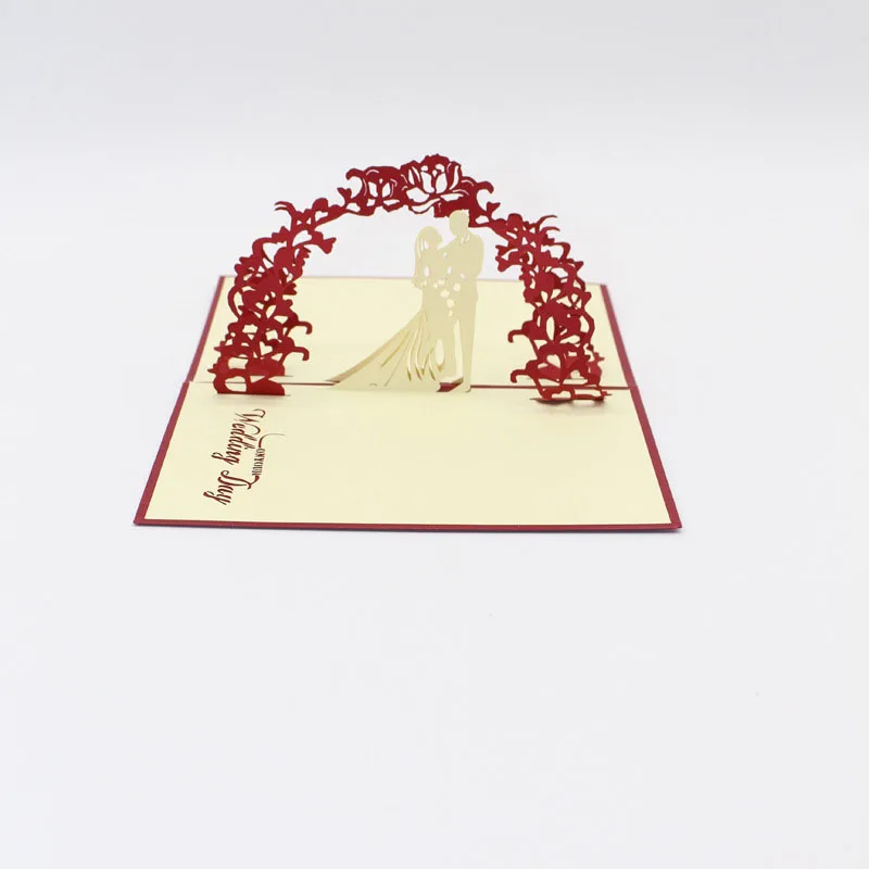 Лидер продаж 3D лазерная резка ручная работа милые влюбленные пара бумажных