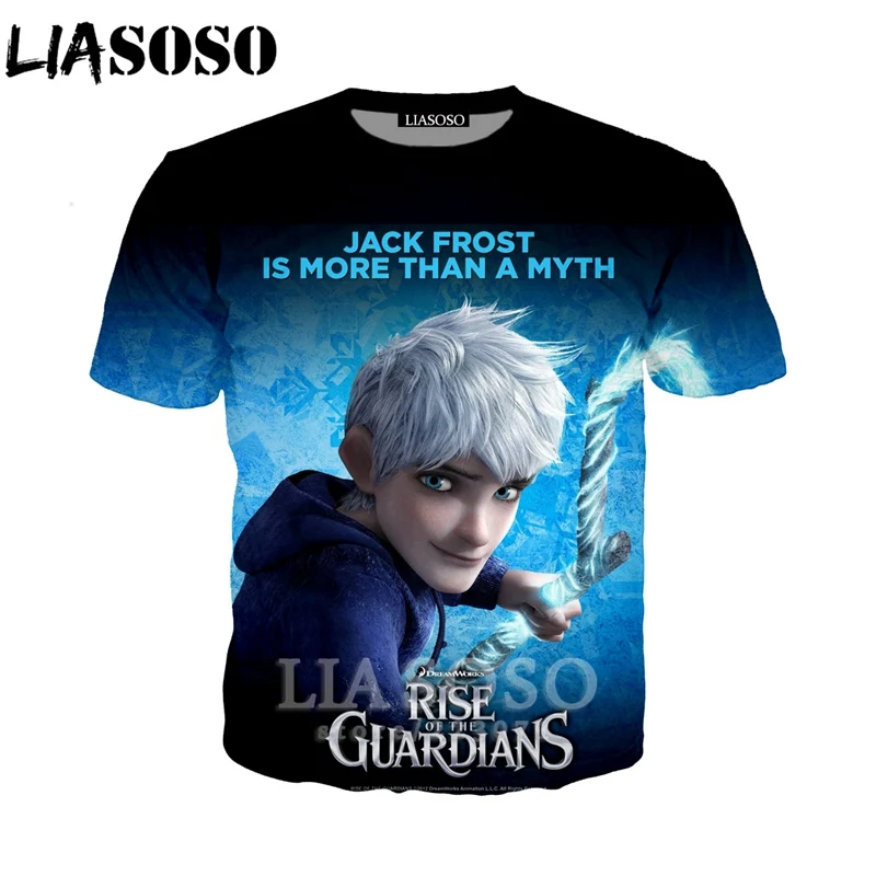 LIASOSO летний модный свитшот для мужчин и женщин с 3D принтом аниме Rise of the Guardians