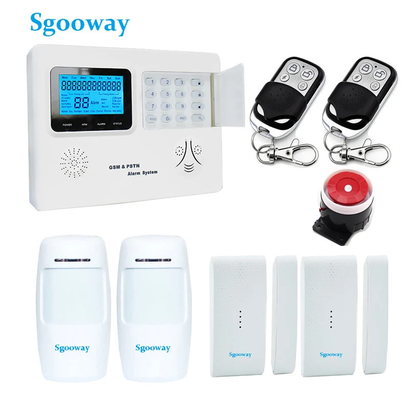 Set B Sgooway lcd горячая Распродажа беспроводная домашняя охранная gsm sms pstn сигнализация с IOS и Android управлением - Цвет: Set B