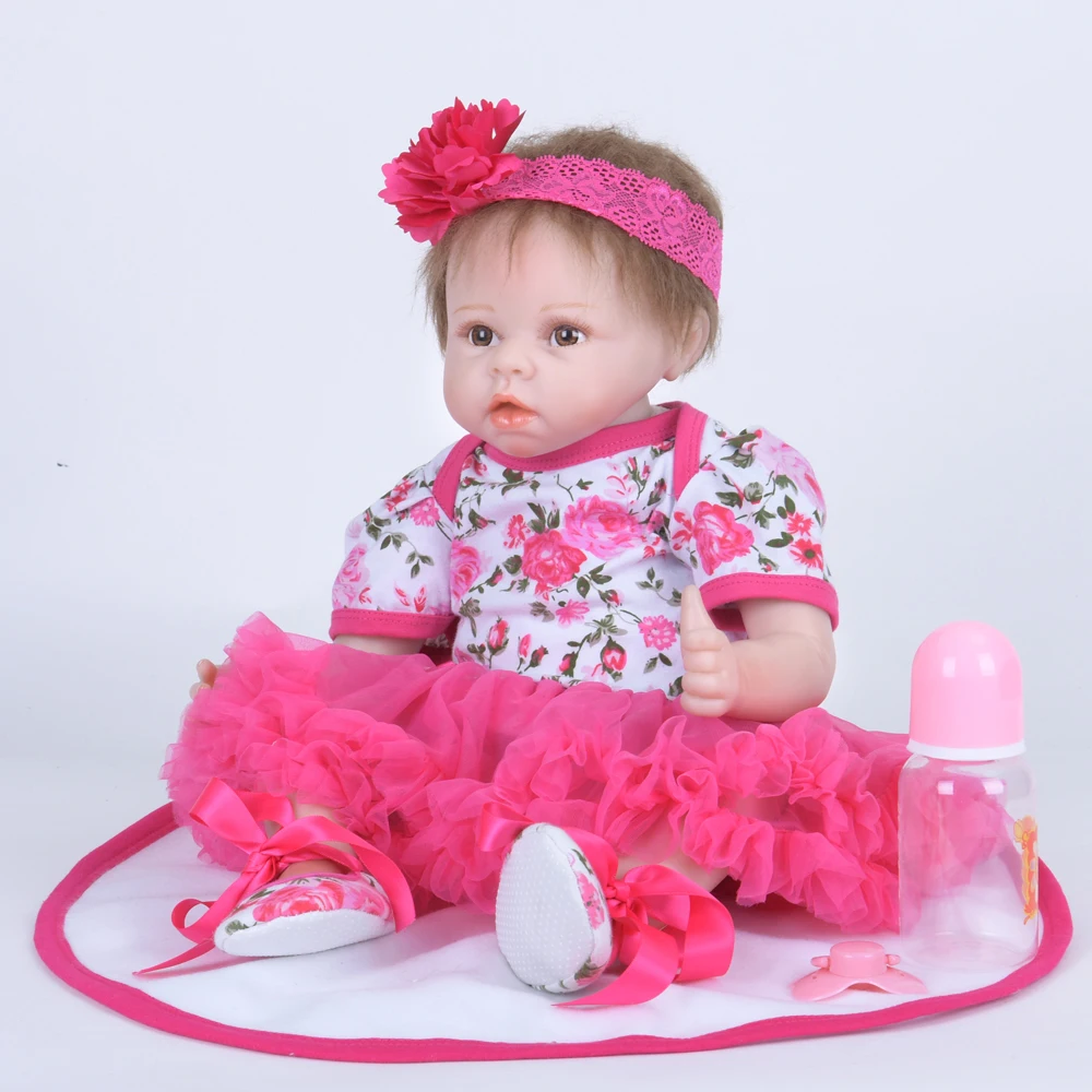 22 &quot/55 см Силиконовые reborn baby doll игрушки babies play house для малышей подарок на день