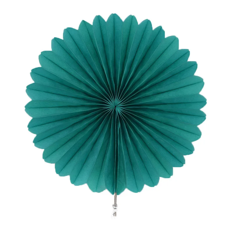 PF19 teal Декоративные бумажные поделки для свадебной вечеринки 4 ''-12'' бумажные вееры DIY Висячие бумажные цветы для свадьбы, дня рождения, вечеринки, фестиваля - Цвет: PF19 teal