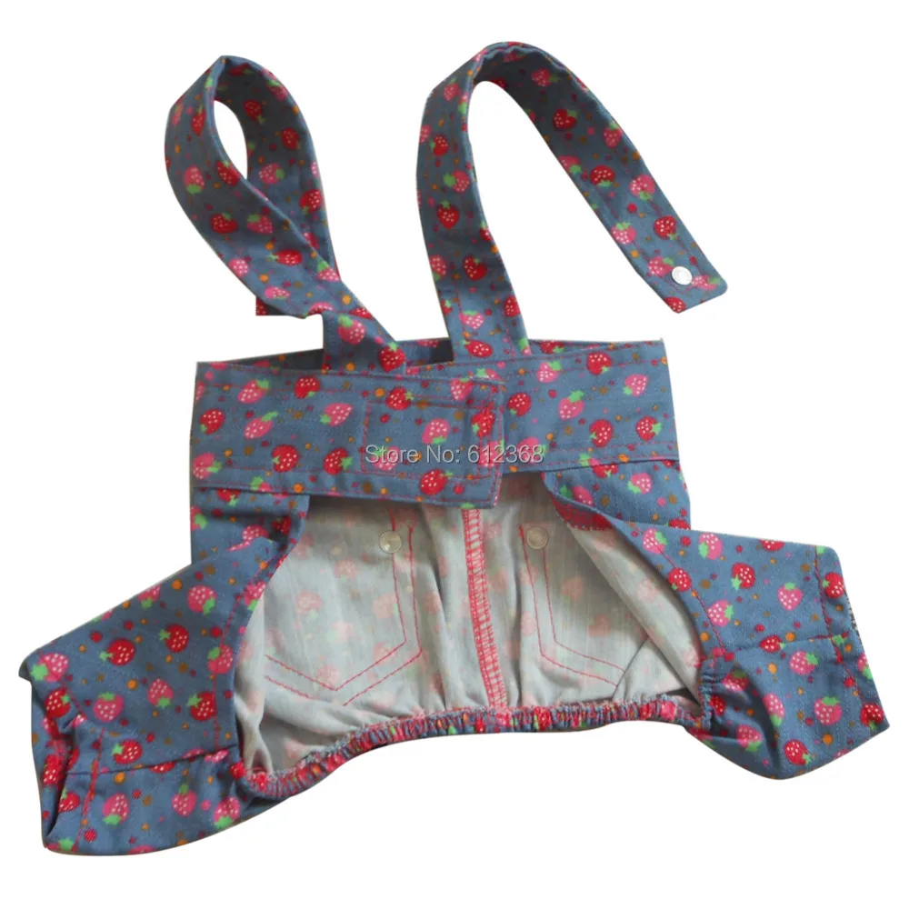 Tangpan Клубника Собака Комбинезон Щенок подтяжки джинсы брюки короткие трусики