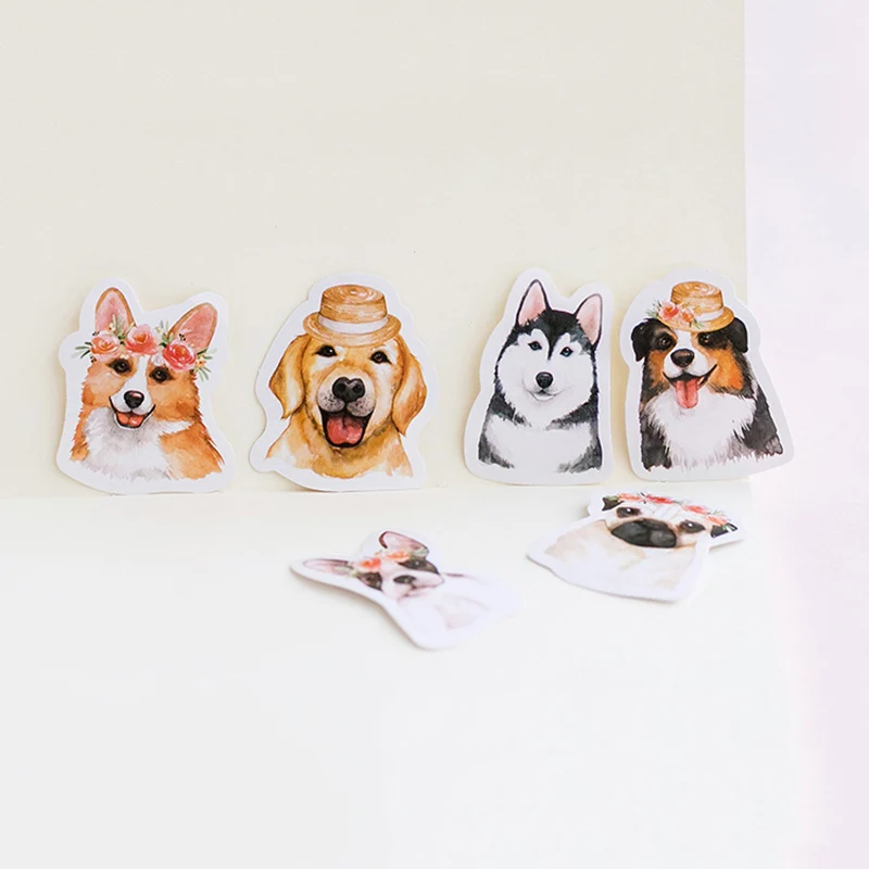 45 шт. креативные наклейки для собак канцелярские Kawaii детей украшения дневник в