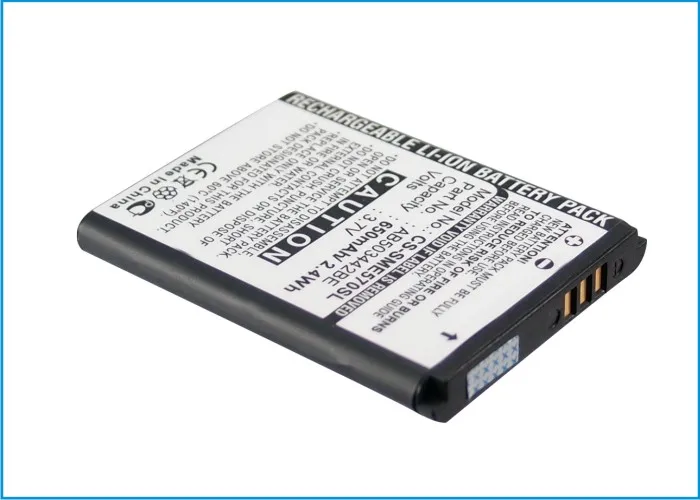 Обновление 650 мАч батарея AB503442BE AB503442BU для Samsung SGH-B110 SGH-E570 SGH-E578 SGH-J700 SGH-J700i SGH-J700v J708 |