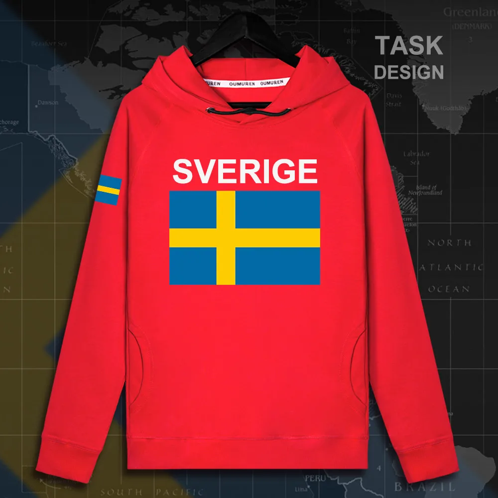 Мужская толстовка с капюшоном Sverige Свитшот в стиле хип хоп тренировочный костюм