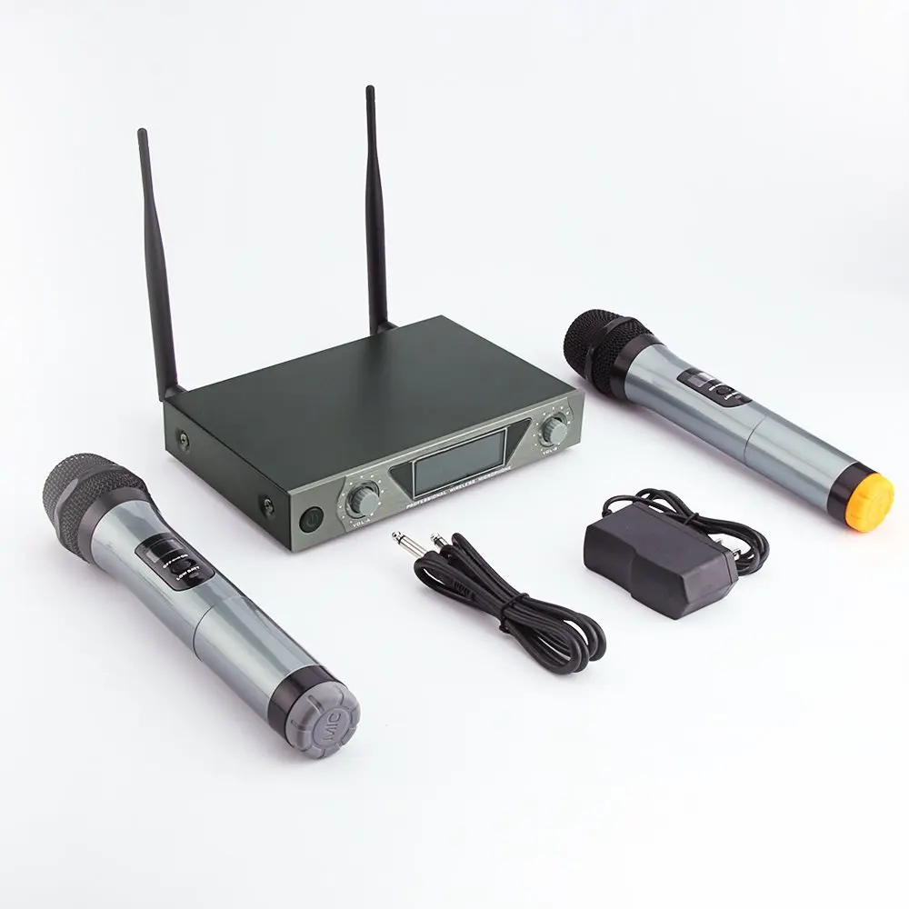 ARCHEER Двухканальный беспроводной ручной UHF микрофон домашний караоке микрофон ЖК-система для дома KTV караоке