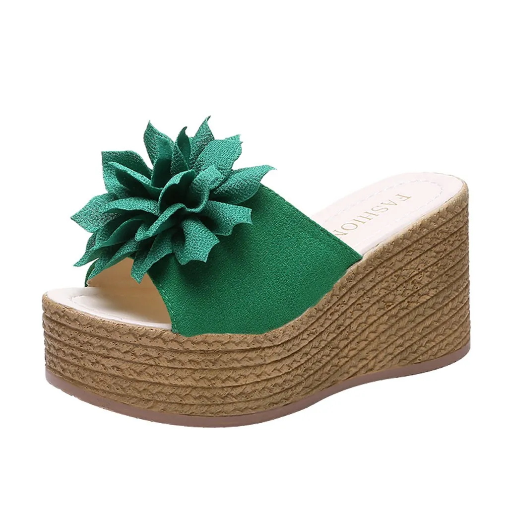 Женские сандалии на танкетке JAYCOSIN пляжные шлепанцы из искусственной кожи