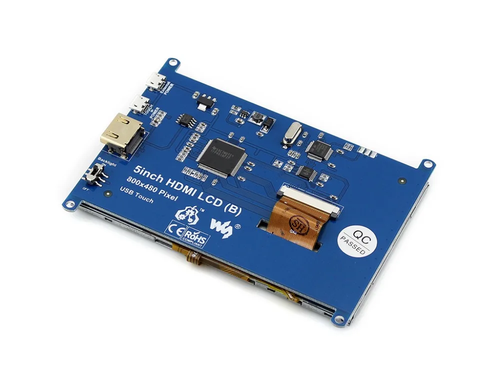 Raspberry Pi посылка E 3 Модель B + 5 дюймов HDMI ЖК-дисплей (B) биколор чехол 16 ГБ SD карта