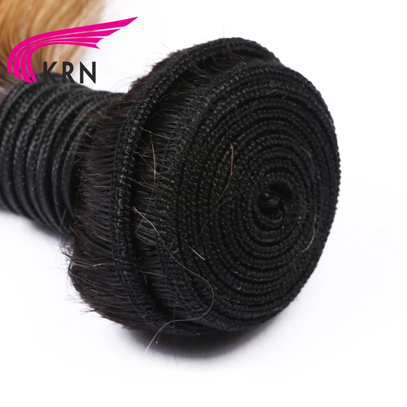 KRN 1B 27 бразильские волосы remy 3 шт. пучки с 13*4 уха до кружева фронтальное закрытие