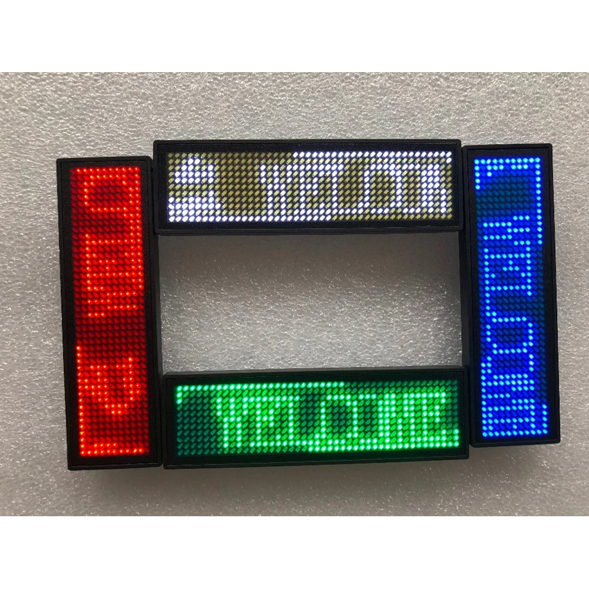 HD NT44 белый/красный/синий/зеленый цвет (Led) Личные Жетоны 44x11 Pixel C USB Перезаряжаемые