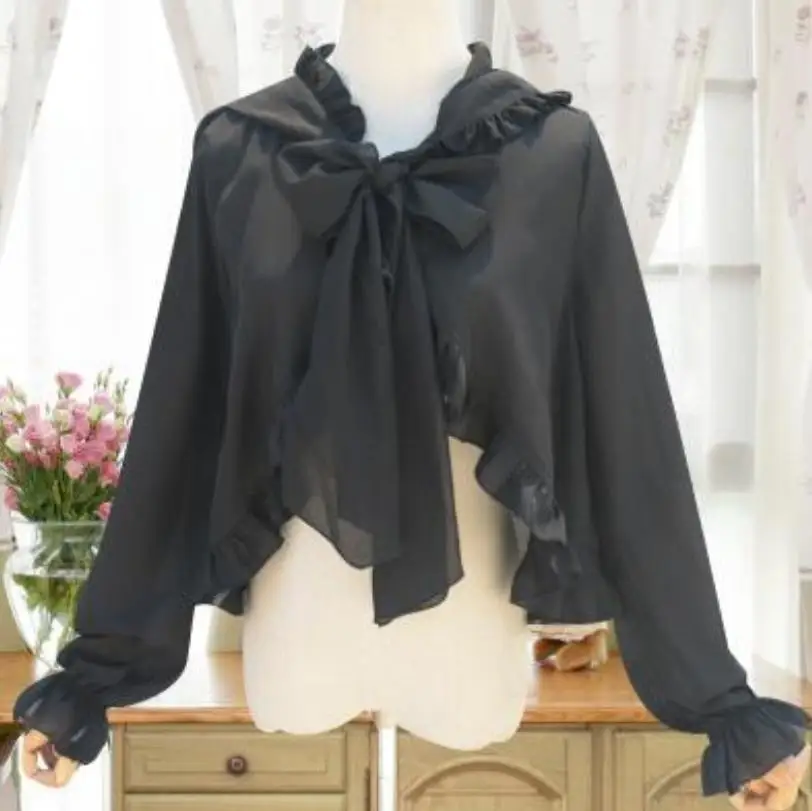 Милая блузка в стиле &quotЛолита&quot Женский Топ Новинка лета 2018 японская накидка