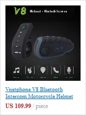 Vnetphone V8 Bluetooth домофон мотоциклетный шлем гарнитура NFC дистанционное управление FM водонепроницаемый 5 всадников дуплексный беспроволочный домофон