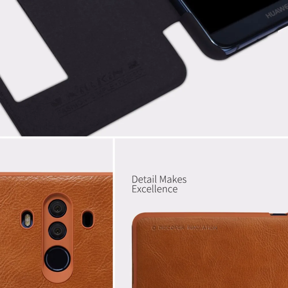 Чехол Nillkin для huawei mat 10 pro винтажный откидной из искусственной кожи жесткий