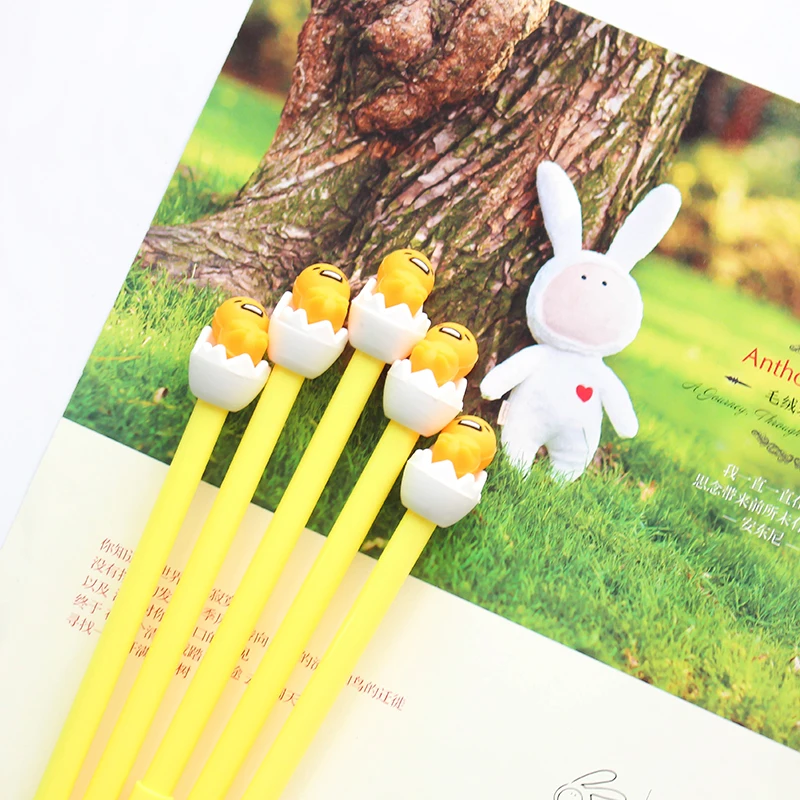 1PCs New Cute Cartoon 3D Lazy Egg Gel Pen Ink Marker School Office Supply Gift E0663 | Канцтовары для офиса и дома