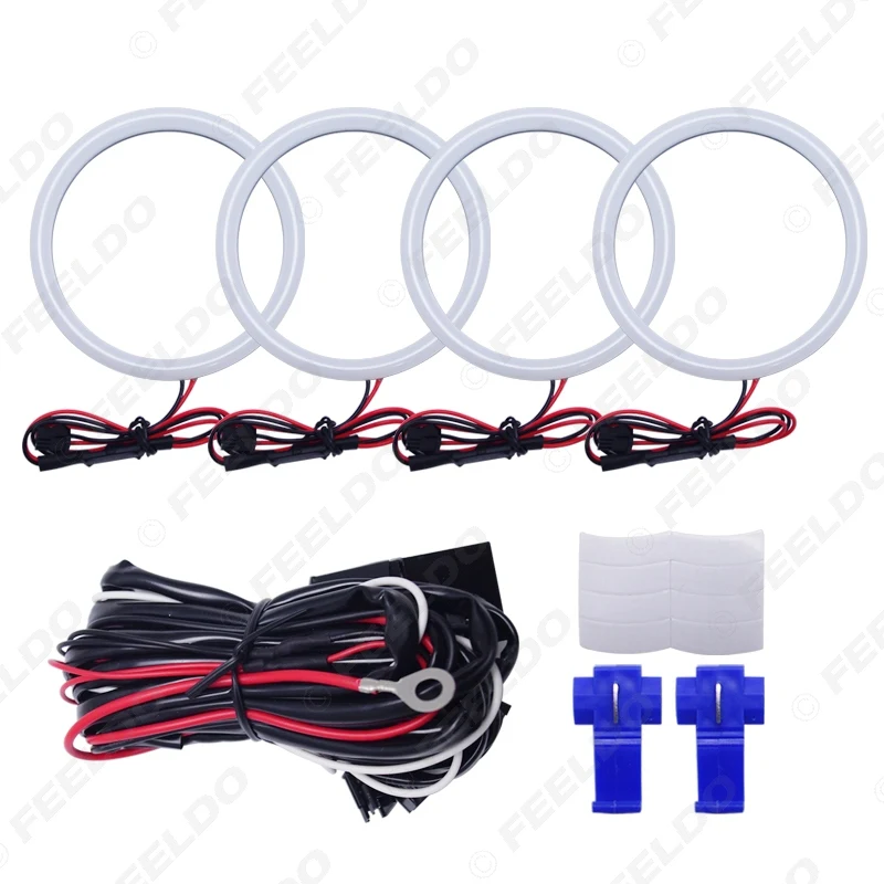 FEELDO 4X106mm Car Xenon Cotton Angel Eyes Halo Ring Light DRL For BMW E46 Coupe 2D (04+)/E46 Cabrio/Z3 Headlight #HQ2238 | Автомобили и