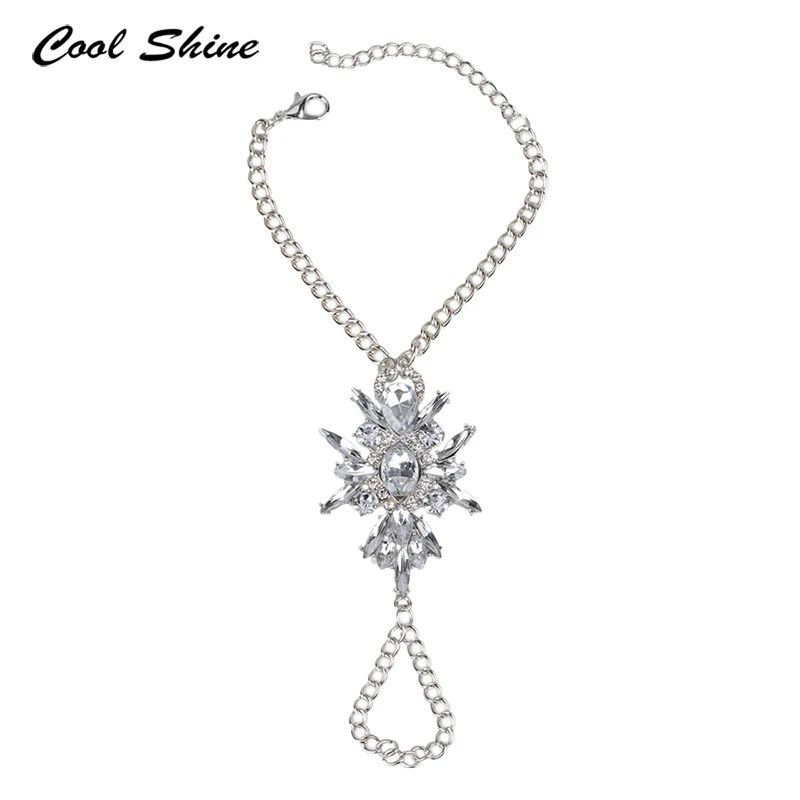 Ojshang Модные Новые камни роскошь Мульти Кристалл Браслеты и Ножные Jewelry Чешский Gem