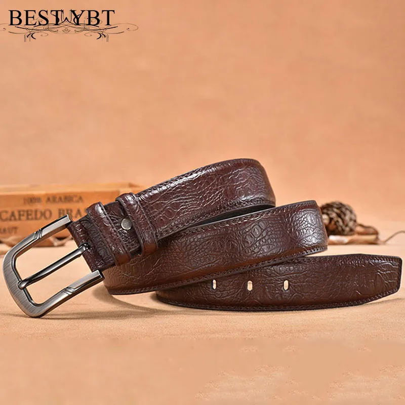 Ремень YBT мужской из искусственной кожи с металлической пряжкой 110 125 см|pin buckle mens