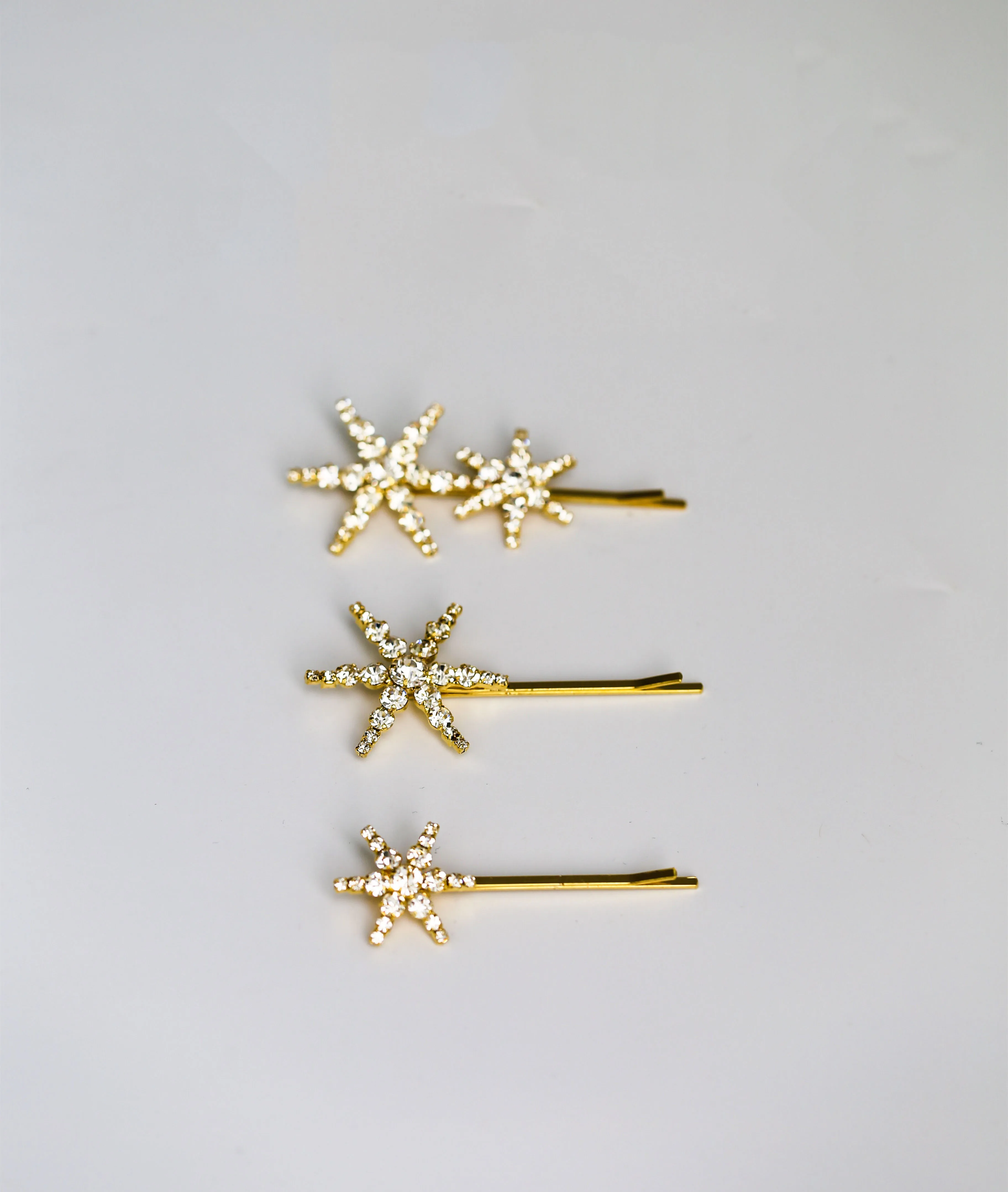 Silver Gold Handmade Crystal Star Wedding Hairpin Rhinestone Bridal Hair Pin Clip Bridesmaid Bride Hair Accessories u575