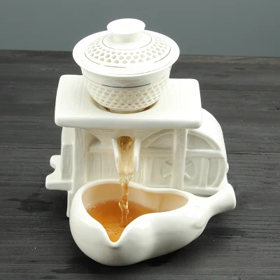 Celadon изысканный керамический чайный чайник чайный набор для заварки ситечко чайный набор кунг-фу Tureen Teacup автоматические красивые подарки - Цвет: 7