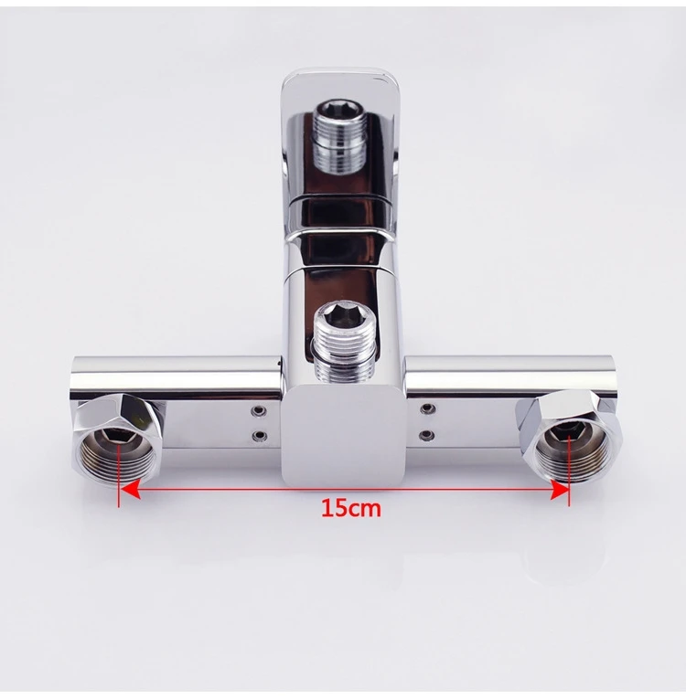 Chrome Solid brass shower mixer faucet wall mounted Cold and hot water tap mixing valve set-M54543 | Обустройство дома
