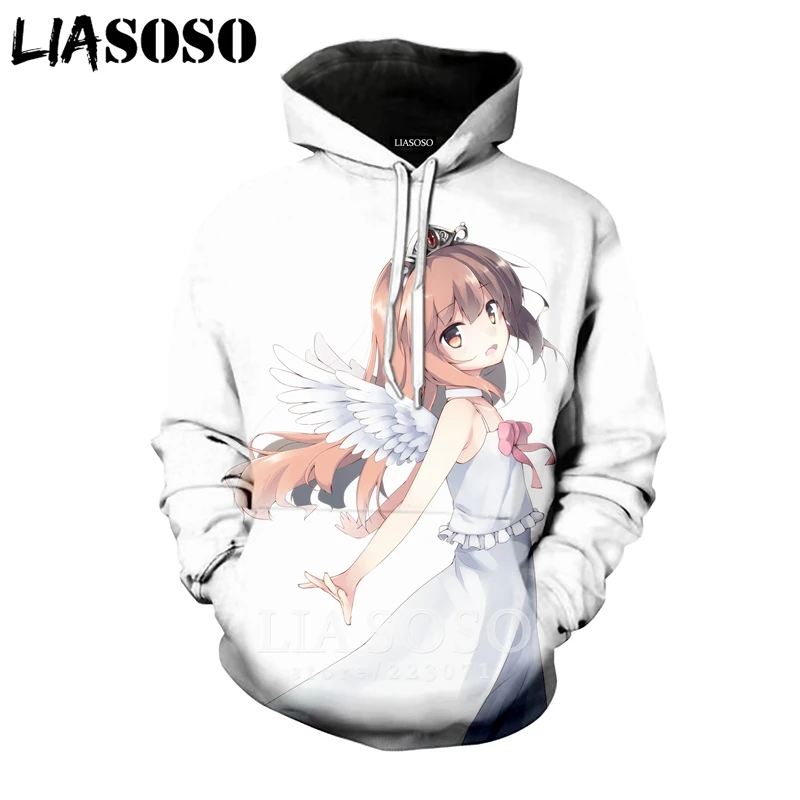 LIASOSO Новинка зимы для мужчин и женщин модный свитер 3D принт мультфильм аниме Toradora Толстовка с длинным рукавом хип хоп Топ пуловер A193-10 - Цвет: 4