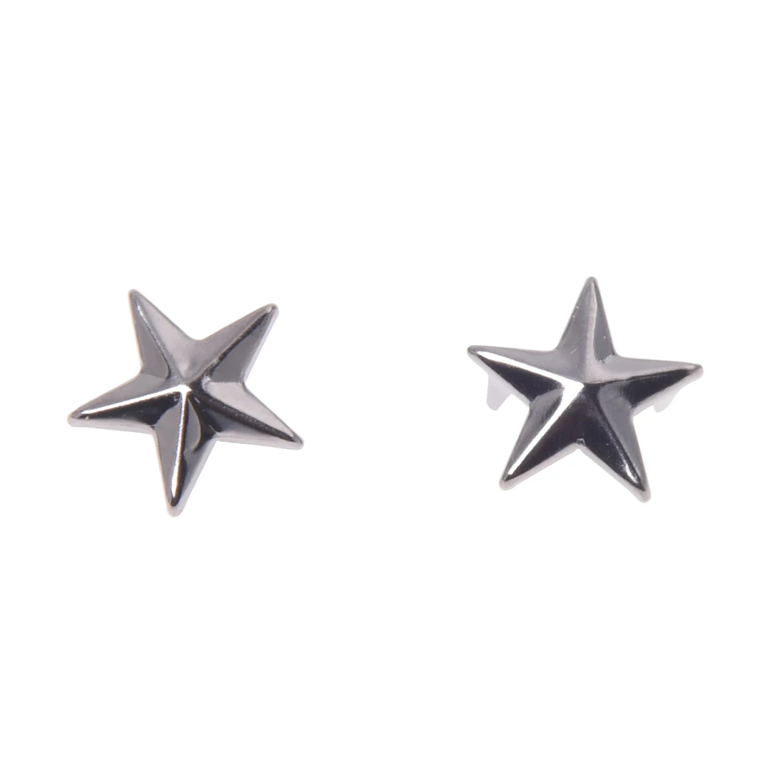 100 X Rivets applies gray dark 15mm star rivets for bag / shoes gloves |