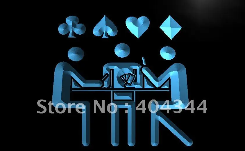 

LB785- Skat Poker Game Lucky Beer Bar LED Neon Light Sign