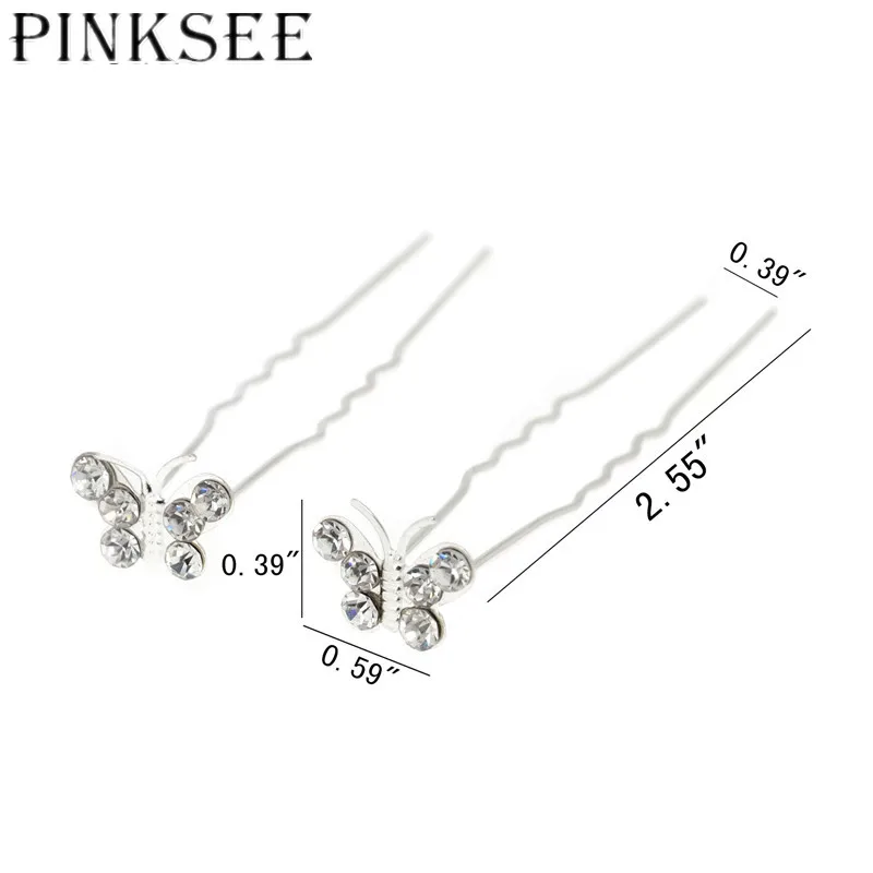 20 шт./партия заколки бабочки для волос|butterfly hair pins|wedding bridalhair pins |