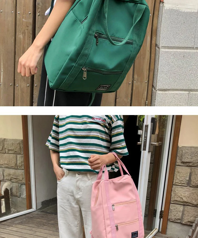 Модный женский рюкзак, Одноцветный нейлоновый рюкзак Mochilas, женская сумка на плечо, рюкзак для девочек-подростков