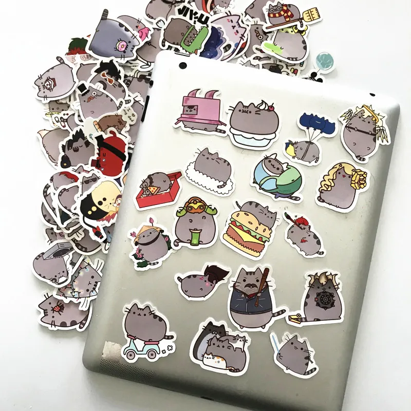 100 шт./компл. Kawaii японского аниме Fat Cat Totoro наклейки для планшета телефона чехол