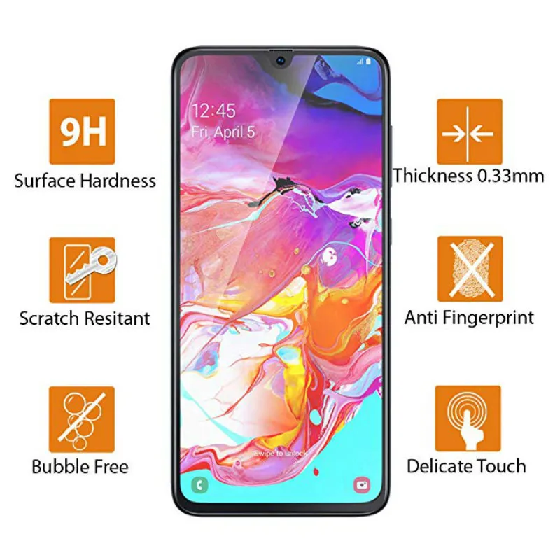 XINDIMAN стекло для samsung A20 9D Закаленное пленка Черный Полный экран протектор galaxy