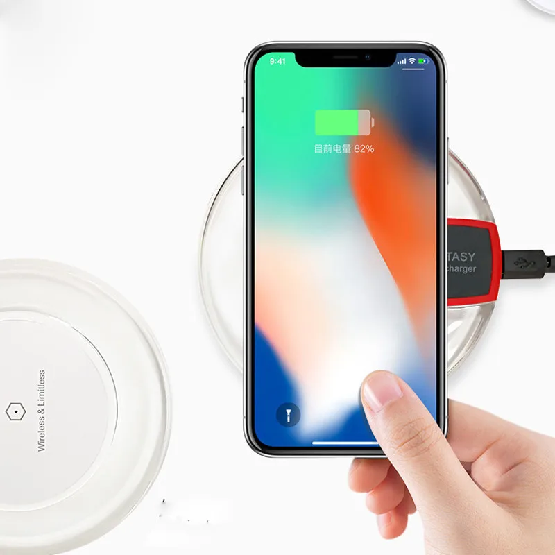 Беспроводное зарядное устройство Qi для iPhone X/XS Max XR 8 Plus с видимым элементом